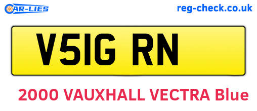 V51GRN are the vehicle registration plates.