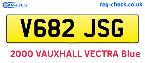 V682JSG are the vehicle registration plates.