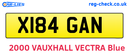 X184GAN are the vehicle registration plates.