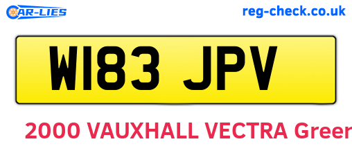 W183JPV are the vehicle registration plates.