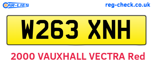 W263XNH are the vehicle registration plates.