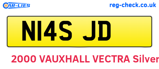 N14SJD are the vehicle registration plates.