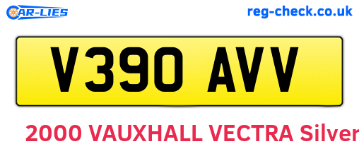 V390AVV are the vehicle registration plates.