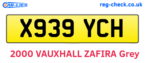 X939YCH are the vehicle registration plates.