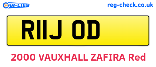 R11JOD are the vehicle registration plates.
