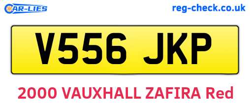 V556JKP are the vehicle registration plates.