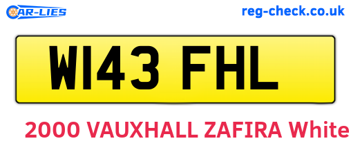 W143FHL are the vehicle registration plates.