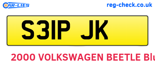 S31PJK are the vehicle registration plates.