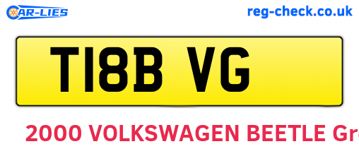 T18BVG are the vehicle registration plates.