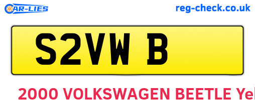S2VWB are the vehicle registration plates.