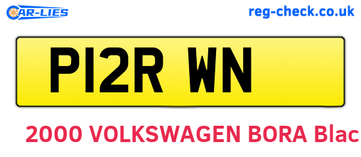 P12RWN are the vehicle registration plates.
