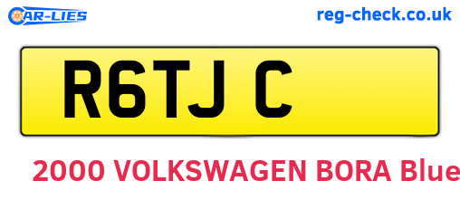 R6TJC are the vehicle registration plates.
