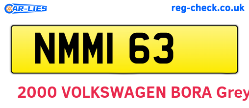 NMM163 are the vehicle registration plates.