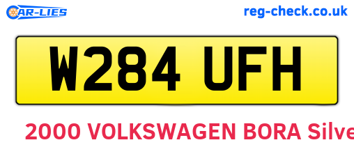 W284UFH are the vehicle registration plates.