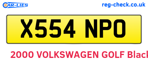 X554NPO are the vehicle registration plates.