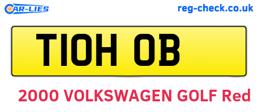 T10HOB are the vehicle registration plates.