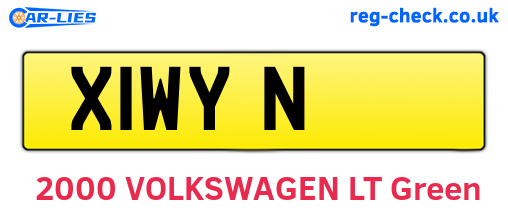 X1WYN are the vehicle registration plates.