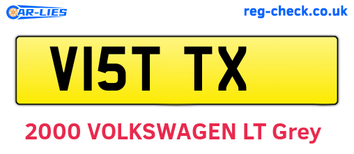 V15TTX are the vehicle registration plates.