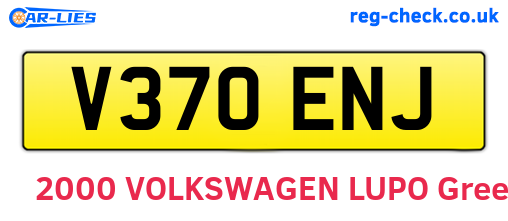 V370ENJ are the vehicle registration plates.