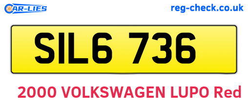 SIL6736 are the vehicle registration plates.