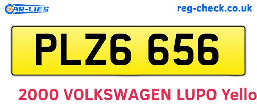 PLZ6656 are the vehicle registration plates.