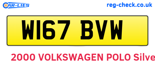 W167BVW are the vehicle registration plates.