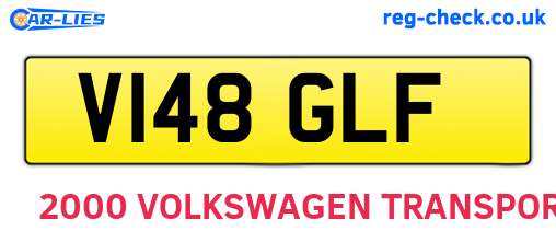 V148GLF are the vehicle registration plates.