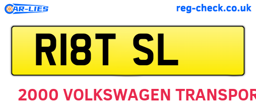 R18TSL are the vehicle registration plates.