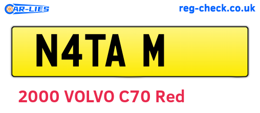 N4TAM are the vehicle registration plates.