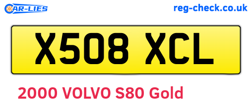 X508XCL are the vehicle registration plates.