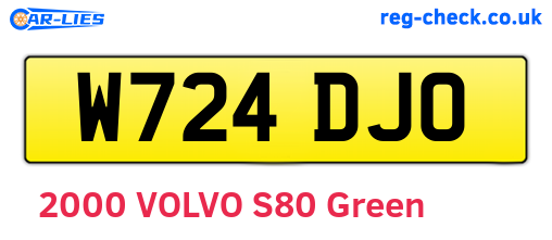 W724DJO are the vehicle registration plates.