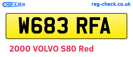 W683RFA are the vehicle registration plates.