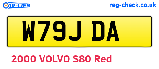 W79JDA are the vehicle registration plates.