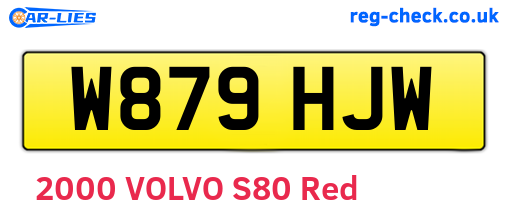 W879HJW are the vehicle registration plates.