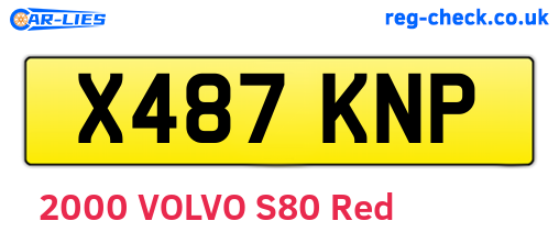 X487KNP are the vehicle registration plates.