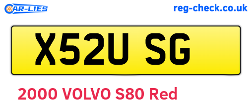 X52USG are the vehicle registration plates.