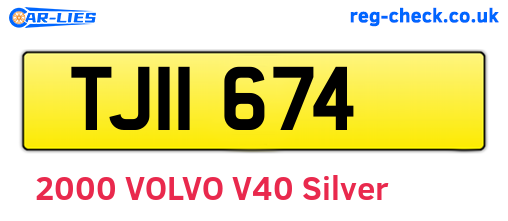 TJI1674 are the vehicle registration plates.