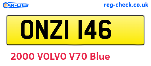 ONZ1146 are the vehicle registration plates.