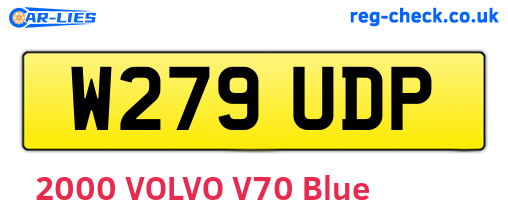 W279UDP are the vehicle registration plates.