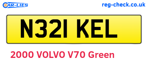N321KEL are the vehicle registration plates.