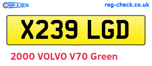 X239LGD are the vehicle registration plates.