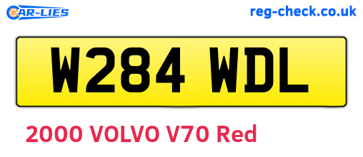 W284WDL are the vehicle registration plates.