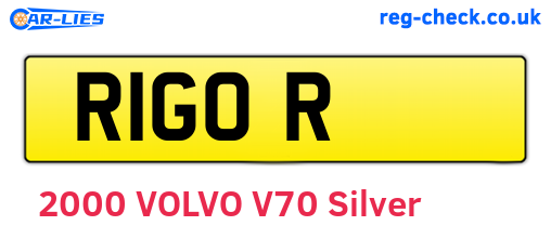 R1GOR are the vehicle registration plates.