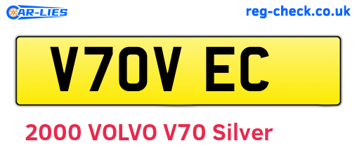 V70VEC are the vehicle registration plates.