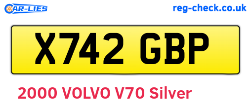 X742GBP are the vehicle registration plates.