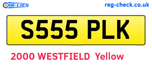 S555PLK are the vehicle registration plates.