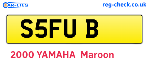 S5FUB are the vehicle registration plates.