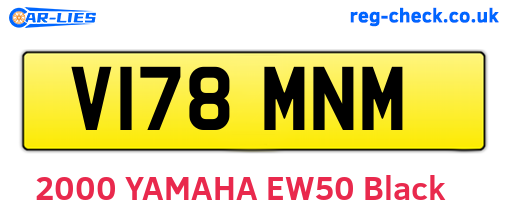 V178MNM are the vehicle registration plates.