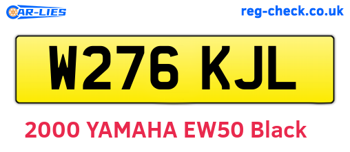 W276KJL are the vehicle registration plates.