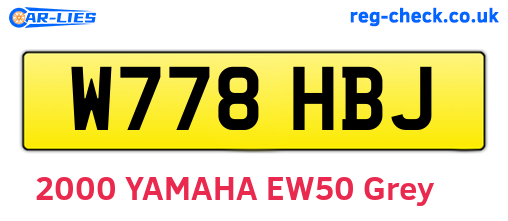 W778HBJ are the vehicle registration plates.